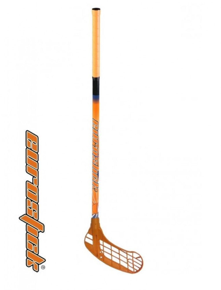 2x bastone da floorball junior 85 cm arancione / verde Eurostick Force one con palla